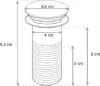 Klikk - klakk leeresztő - KEREK - KRÓM - túlfolyó NÉLKÜLI modókagylóhoz 5/4" - Ø 67 mm