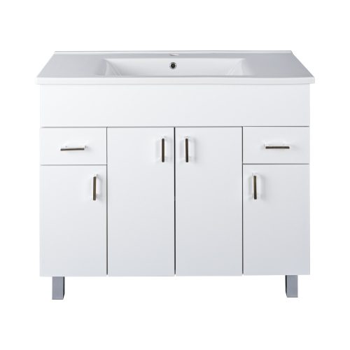 Viva STYLE Ekonomik PLUS 100 lábon álló fürdőszobabútor Sanovit SOFT 13100 mosdóval 100 x 45,5 cm