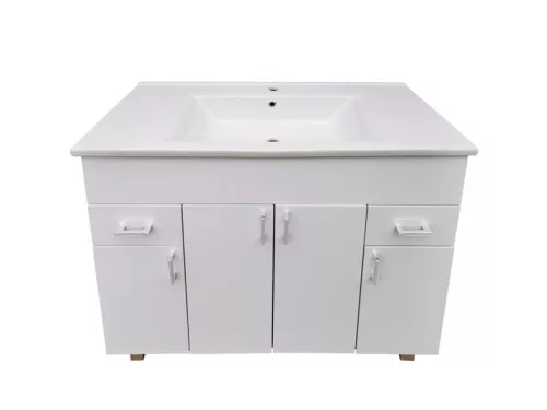 VivaStyle EKONOMIK PLUS 100 lábon álló fürdőszobabútor Sanovit SOFT 13100 mosdóval - 100 x 45,5 cm