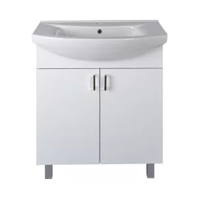   VivaStyle EKONOMIK 75 lábon álló 2 ajtós fürdőszobabútor Sanovit ZENON 6075 mosdóval 75 x 50 cm