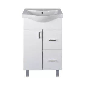   VivaStyle BIANKA 55 lábon álló fürdőszobabútor 2 fiókos Sanovit ALBATROS 10055 mosdókagyló 55x45 cm