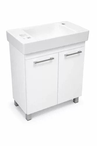 VivaStyle PANEL- KMT 60 lábon álló fürdőszobabútor CeraStyle SHARP -JOBB CSAPLYUKAS mosdóval 60x30cm