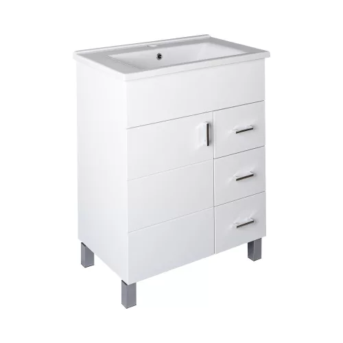 VivaStyle KARINA 65 lábon álló fürdőszobabútor 3 fiókos Sanovit ATRIA 9065 mosdóval 65 x 45,5 cm