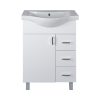VivaStyle BIANKA 65 lábon álló fürdőszobabútor 3 fiókos Sanovit ALBATROS10065 mosdóval 64,5x46,5cm