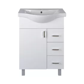  VivaStyle BIANKA 65 lábon álló fürdőszobabútor 3 fiókos Sanovit ALBATROS10065 mosdóval 64,5 x 46,5cm
