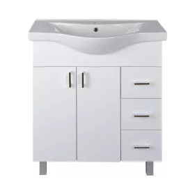   VivaStyle BIANKA 80 lábon álló fürdőszobabútor 3 fiókos Sanovit ALBATROS 10080 mosdóval 80 x 46 cm