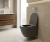 Eros ES BELLA SLIM fali WC - MATT SZÜRKE - WC ülőkével - VORTEX örvényöblítéssel - 49 cm
