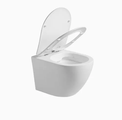 Eros ES OVAL fali WC - perem nélküli - WC ülőkével - VORTEX örvényöblítéssel - 53,5 cm