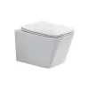 Eros ES QUADRO fali wc - ülőkével komplett - perem nélküli öblítés - 49,5 cm