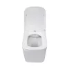 Eros ES QUADRO fali wc - ülőkével komplett - perem nélküli öblítés - 49,5 cm