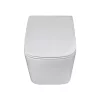 Eros ES QUADRO fali wc - ülőkével komplett - perem nélküli öblítés - 49,5 cm