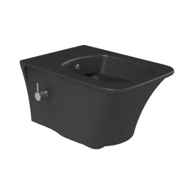   CeraStyle IBIZA fali WC - MATT FEKETE - BEÉPÍTETT bidé funkcióval - perem nélküli