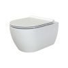 CeraStyle CITY fali WC - MATT FEHÉR- BEÉPÍTETT bidé funkcióval -rimless -perem nélküli- mély öblítés