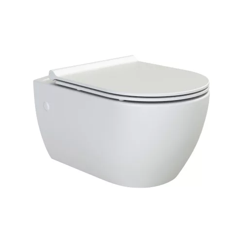 CeraStyle CITY fali WC - MATT FEHÉR - rimless - perem nélküli - rejtett rögzítésű - 53 cm