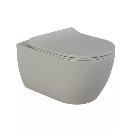 CeraStyle CITY fali WC - MATT SZÜRKE - rimless - perem nélküli - rejtett rögzítésű - 53 cm