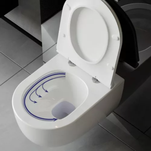 CeraStyle BELLA fali WC - perem nélküli - rimless - VORTEX örvényöblítéssel - 53 cm