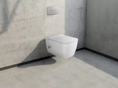 CeraStyle HERA fali WC - MATT FEHÉR - BEÉPÍTETT bidé funkcióval - perem nélküli