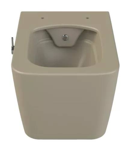 CeraStyle HERA fali WC - MATT BÉZS - BEÉPÍTETT bidé funkcióval - perem nélküli
