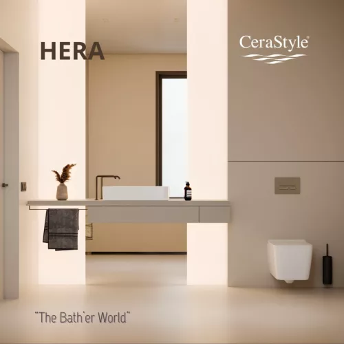 CeraStyle HERA fali WC - MATT FEHÉR - rimless - perem nélküli - rejtett szerelésű