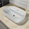 CeraStyle AQUA - PULTRA ültethető - Top Counter - porcelán mosdó - MATT FEHÉR - 60 x 40 cm