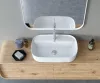CeraStyle AQUA - PULTRA ültethető - Top Counter - porcelán mosdó - MATT FEHÉR - 60 x 40 cm