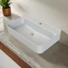 CeraStyle HERA - PULTRA ültethető - Top Counter - porcelán mosdó - MATT FEHÉR - 60 x 42 cm