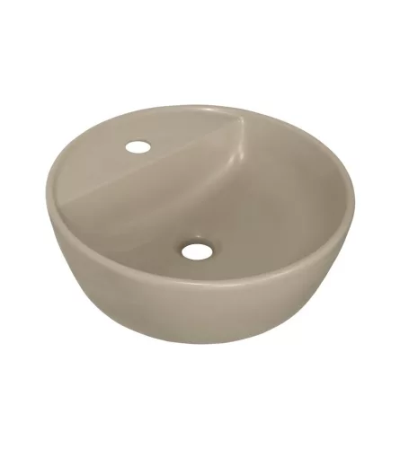 CeraStyle ONE - PULTRA ültethető - Top Counter mosdó - MATT BÉZS - csaplyukas - átm. 42 cm