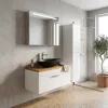 CeraStyle OLIVE - PULTRA ültethető - Top Counter - porcelán mosdó - MATT FEKETE - 60 x 35 cm