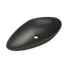 CeraStyle OLIVE - PULTRA ültethető - Top Counter - porcelán mosdó - MATT FEKETE -75 x 38 cm