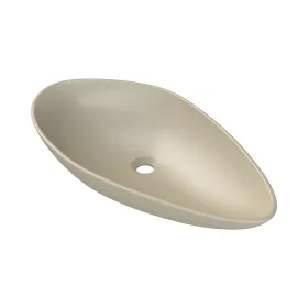   CeraStyle OLIVE - PULTRA ültethető - Top Counter - porcelán mosdó - MATT BÉZS - 75 x 38 cm