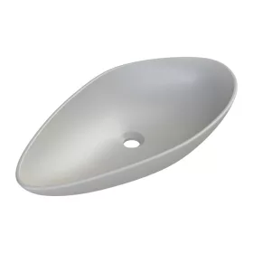   CeraStyle OLIVE - PULTRA ültethető - Top Counter - porcelán mosdó - MATT SZÜRKE - 75 x 38 cm