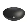 CeraStyle ZERO - PULTRA ültethető - Top Counter - porcelán mosdó - O - MATT FEKETE - Ø 46 cm