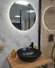 CeraStyle ZERO - PULTRA ültethető - Top Counter - porcelán mosdó - O - MATT FEKETE - Ø 46 cm