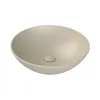 CeraStyle ZERO - PULTRA ültethető - Top Counter - porcelán mosdó - O - MATT BÉZS - Ø 46 cm