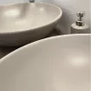CeraStyle ZERO - PULTRA ültethető - Top Counter - porcelán mosdó - O - MATT BÉZS - Ø 46 cm