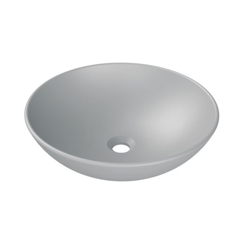CeraStyle - Top Counter pultra ültethető porcelán mosdó - ZERO - O - MATT SZÜRKE - Ø 46 cm
