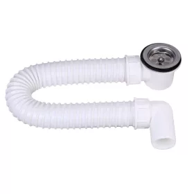   TEXO zuhanytálca szifon flexibilis csővel - Ø 5/4" x 0,5 m x Ø 40 mm