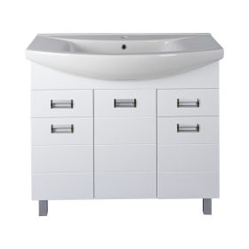   Viva SZQUARE 100 lábon álló fürdőszobabútor Sanovit ZENON 6095 porcelán mosdóval 97 x 51 cm