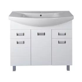   Viva SZQUARE 100 lábon álló fürdőszobabútor Sanovit ZENON 6095 porcelán mosdóval 97 x 51 cm