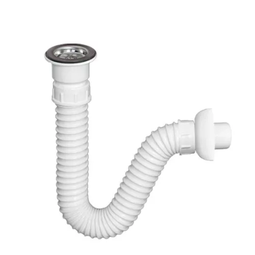 TEXO mosdószifon - flexibilis csővel - Ø 5/4" x 0,5 m x Ø 40 mm