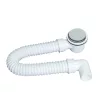 TEXO Exclusive zuhanytálcaszifon - Ø 60 mm rozsdamentes takaróval - Ø 5/4" x 0,4 m x Ø 40 mm