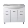 Viva SZQUARE 85 lábon álló fürdőszobabútor Sanovit ZENON 6085 porcelán mosdóval 86 x 50 cm