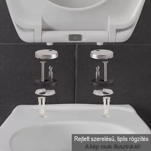 CeraStyle IBIZA / HERA WC ülőke - MATT FEKETE - duroplast - lecsapódásgátlós - könnyen levehető