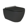 CeraStyle CITY SLIM WC ülőke - MATT FEKETE - duroplast - lecsapódásgátlós - könnyen levehető