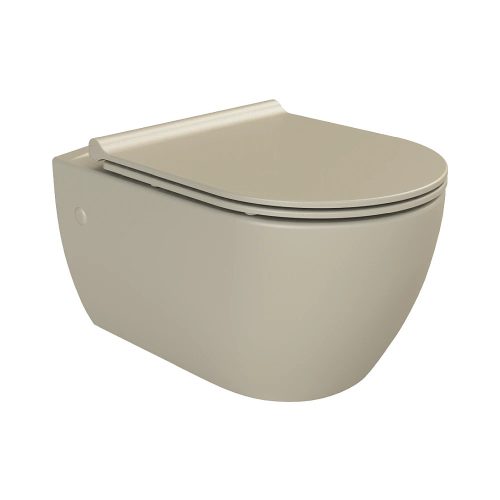 CeraStyle CITY SLIM WC ülőke - MATT BÉZS - duroplast - lecsapódásgátlós - könnyen levehető