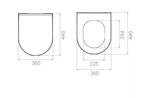 CeraStyle CITY SLIM WC ülőke - MATT SZÜRKE - duroplast - lecsapódásgátlós - könnyen levehető