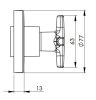 CeraStyle PLUS hidegvizes bidé csaptelep - DURU monoblokkos WC-hez - falsík alatti - 1/2"