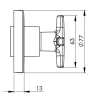 CeraStyle PLUS hidegvizes bidé csaptelep - DURU monoblokkos WC-hez - falsík alatti - 1/2"