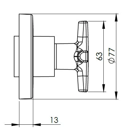 CeraStyle PLUS hidegvizes bidé csaptelep - DURU monoblokkos WC-hez - falsík alatti - 1/2"