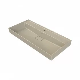   CeraStyle SHARP - MATT BÉZS - porcelán mosdókagyló - 1 csaplyukas - 100 x 48 cm